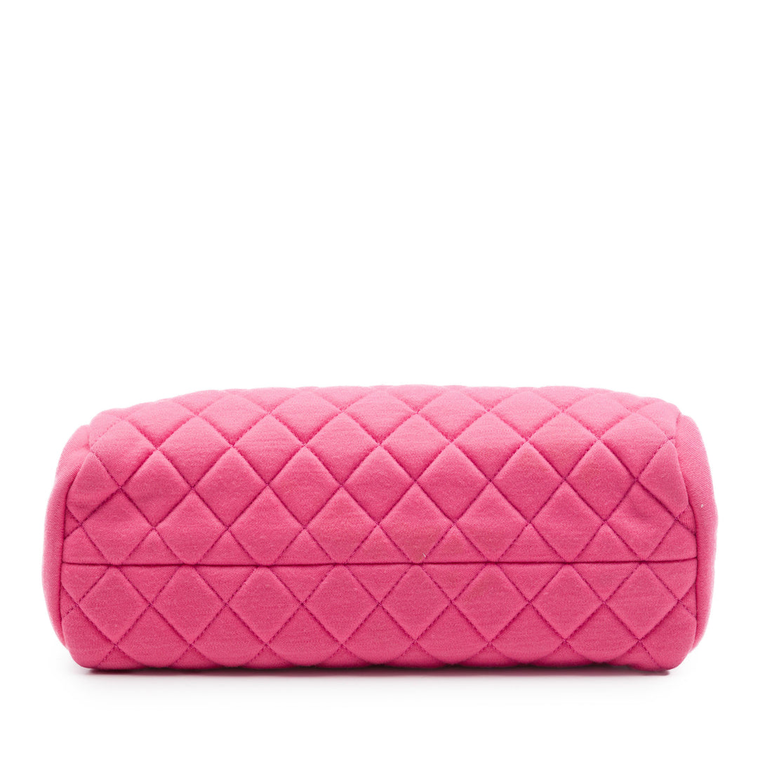 Chanel Small Matelassé Jersey Just Mademoiselle Bowling Sac