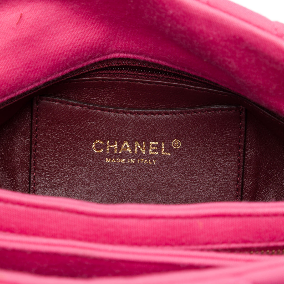 Chanel Small Matelassé Jersey Just Mademoiselle Bowling Sac