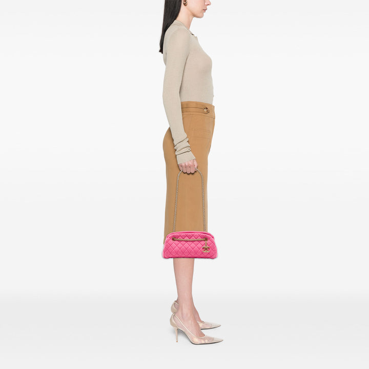 Chanel Small Matelassé Jersey Just Mademoiselle Bowling Sac