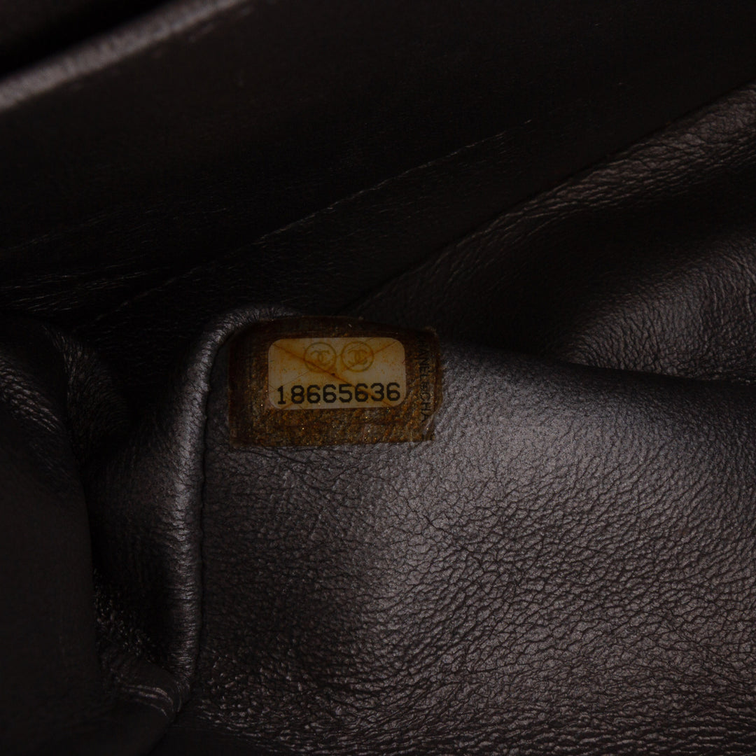 Medium Classic Lambskin Double Flap Gray - Gaby Paris