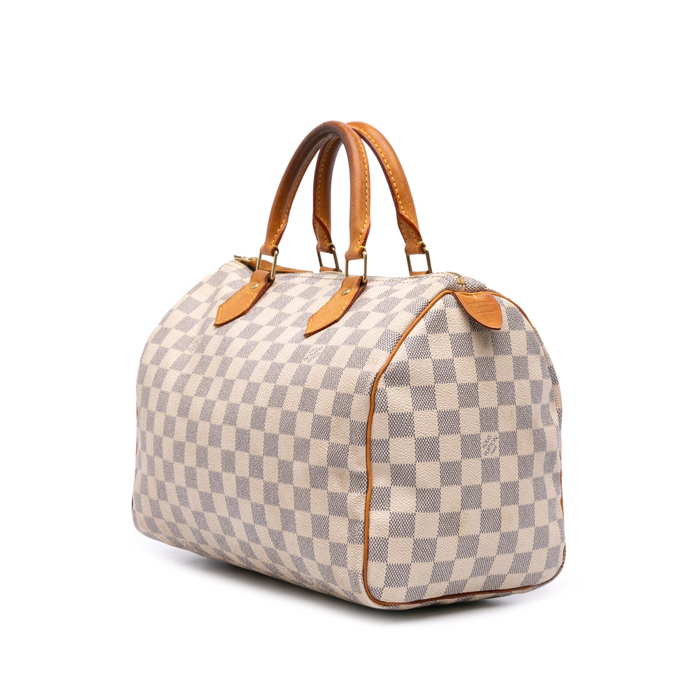 Damier Azur Speedy 30 White - Gaby Paris