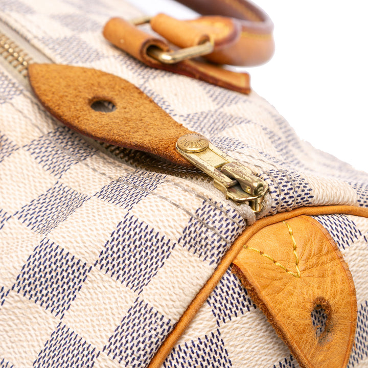 Damier Azur Speedy 30 White - Gaby Paris
