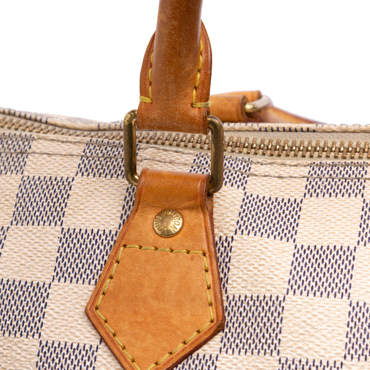 Damier Azur Speedy 30 White - Gaby Paris