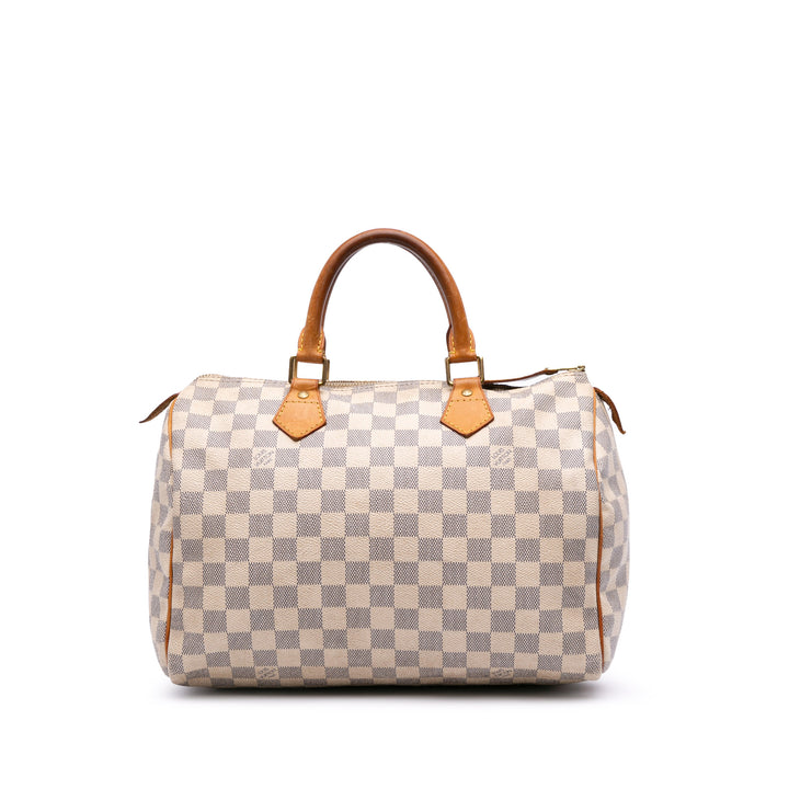 Damier Azur Speedy 30 White - Gaby Paris