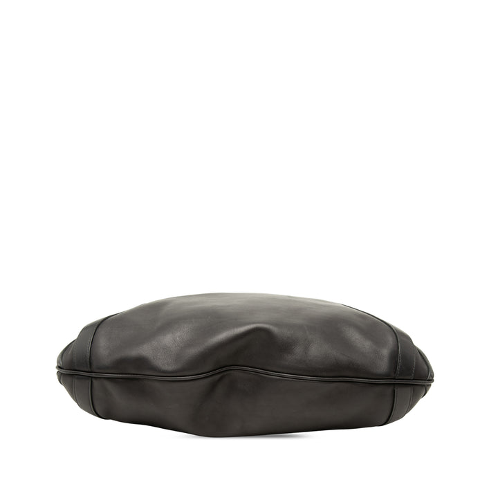 Abbey D Bague Cabas Cuir de veau lisse Noir