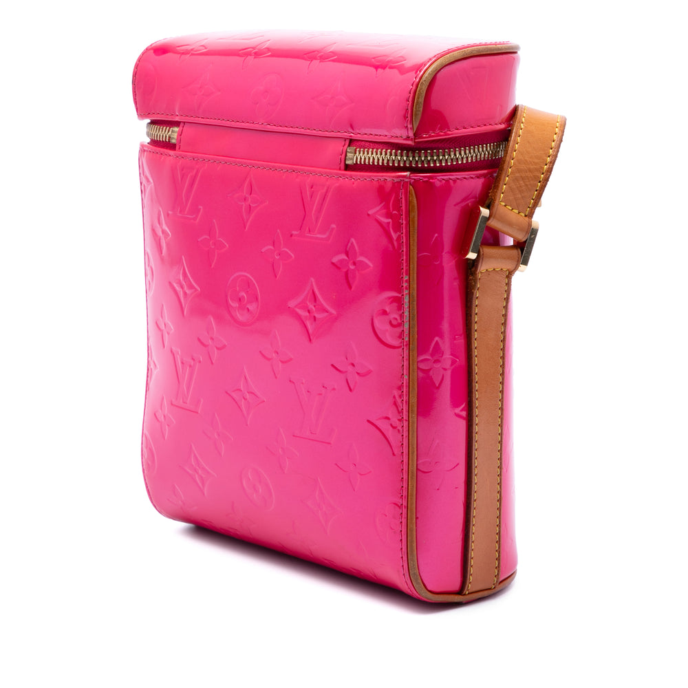 Louis Vuitton Sullivan Vertical PM Cuir verni Monogram Rose – vue 2 – GABY PARIS
