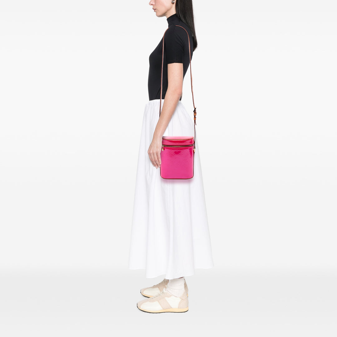 Louis Vuitton Sullivan Vertical PM Cuir verni Monogram Rose – vue 6 – GABY PARIS