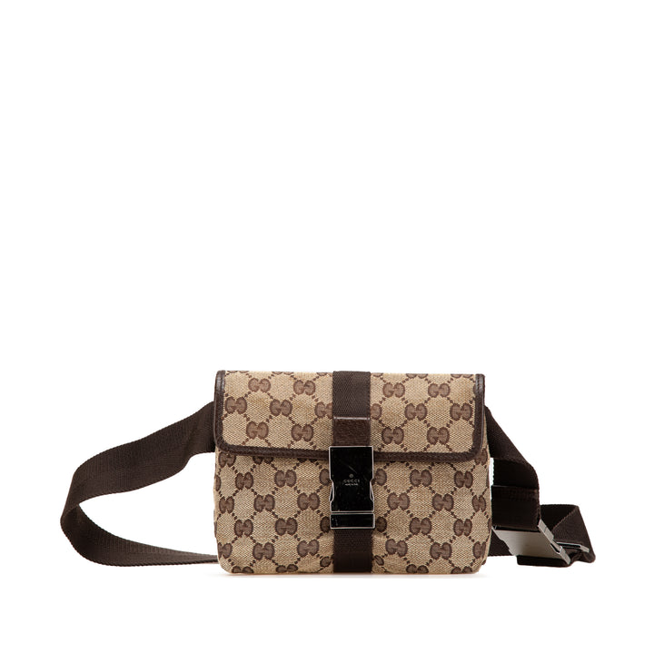 GG Canvas Belt Bag Brown - Gaby Paris