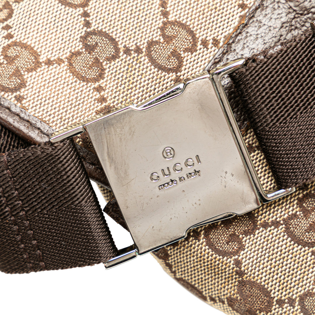GG Canvas Belt Bag Brown - Gaby Paris