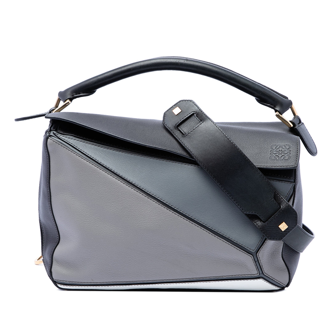 LOEWE Medium Tricolor Cuir de veau Puzzle Sac