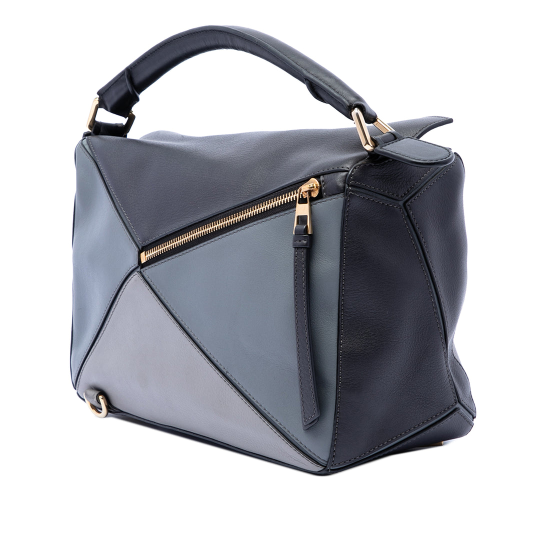 LOEWE Medium Tricolor Cuir de veau Puzzle Sac