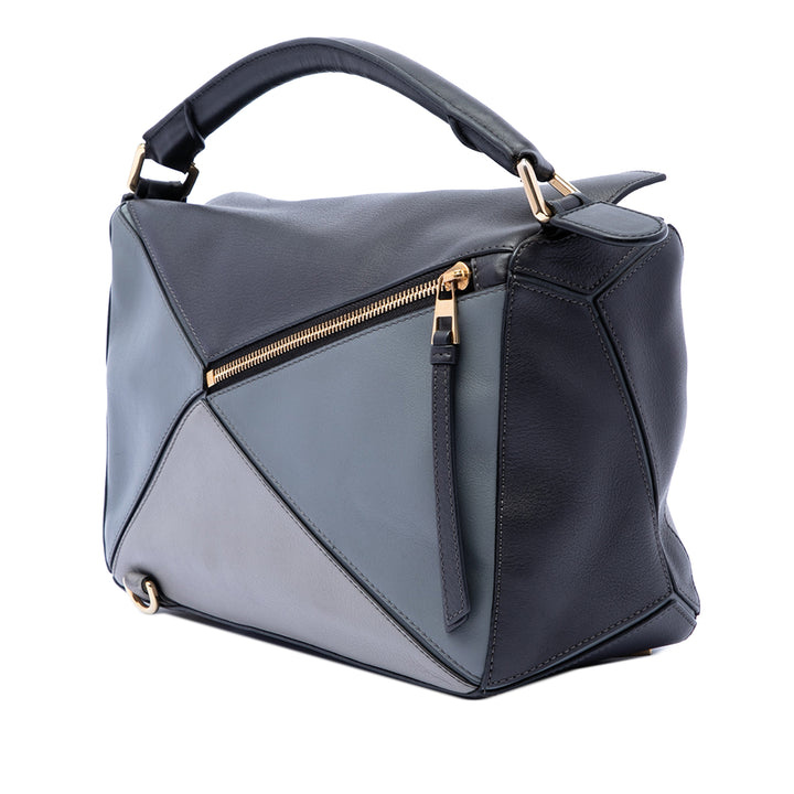 LOEWE Medium Tricolor Cuir de veau Puzzle Sac