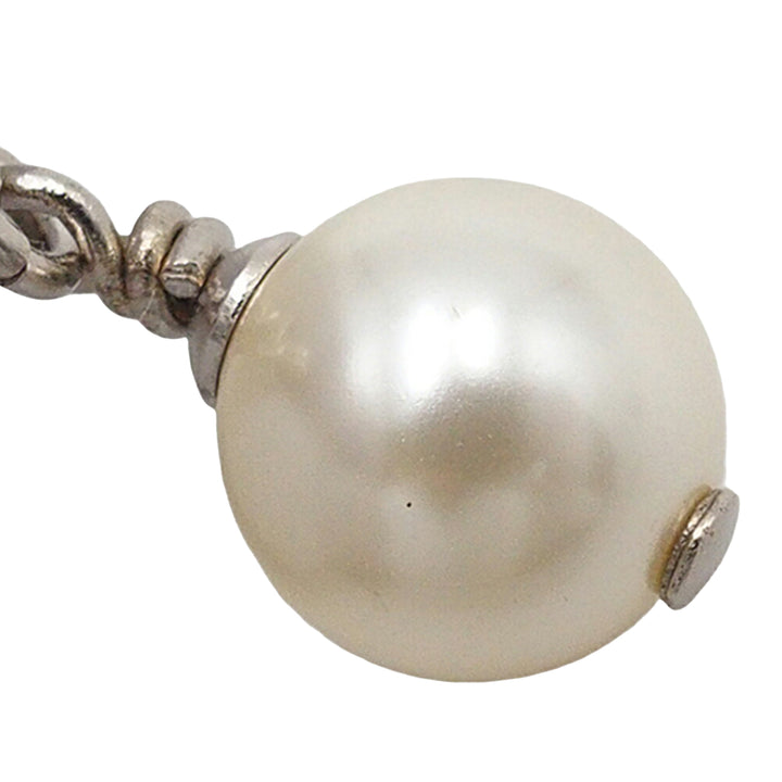 Chanel CC Brass Strass et Perles fantaisie Pendant Collier
