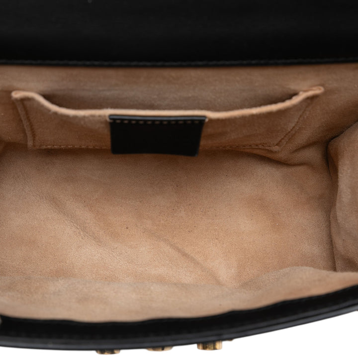 Perle clouté Padlock Sac Petit Noir