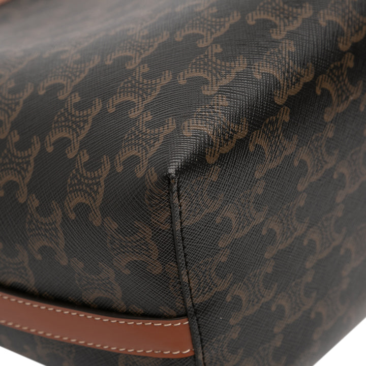 Celine Triomphe Coated Toile et Cuir de veau Soft Shopper Sac