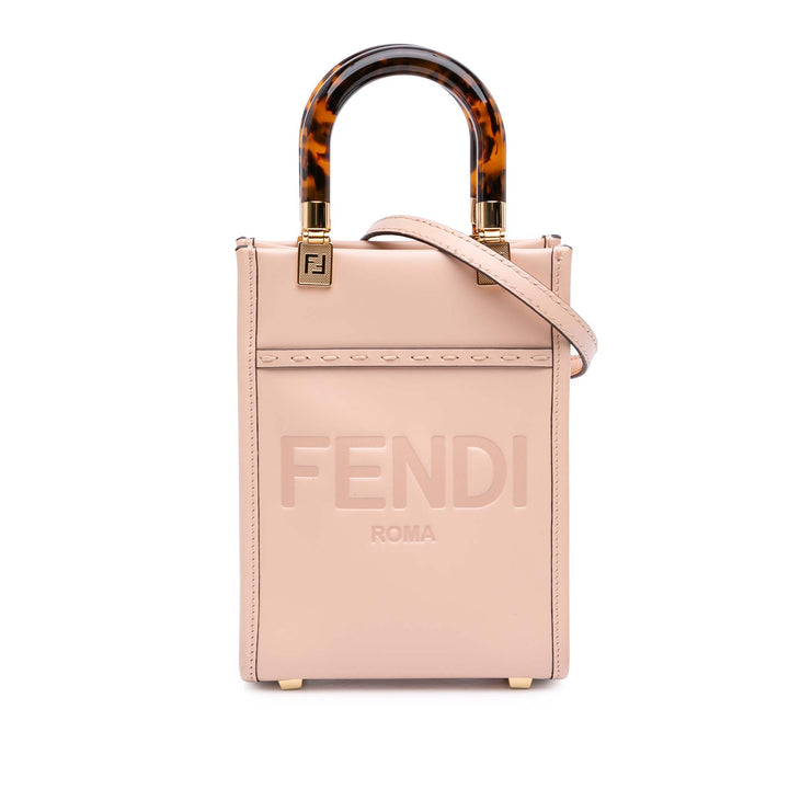 Fendi Mini Cuir Sunshine Shopper Cabas