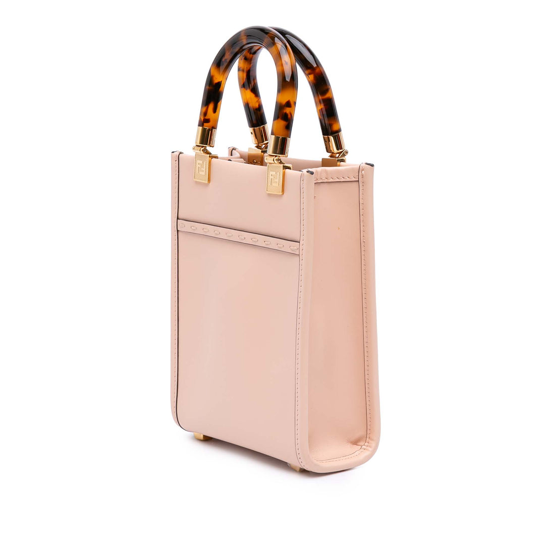 Fendi Mini Cuir Sunshine Shopper Cabas