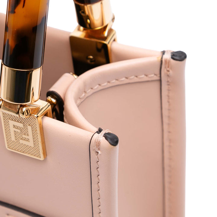 Fendi Mini Cuir Sunshine Shopper Cabas