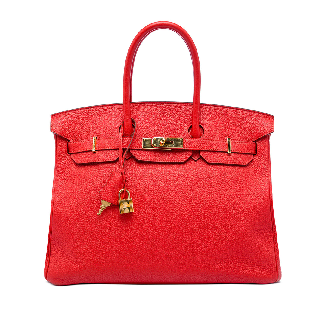 Hermès Sac à main Birkin Retourne 35 Togo Rouge – vue principale – GABY PARIS