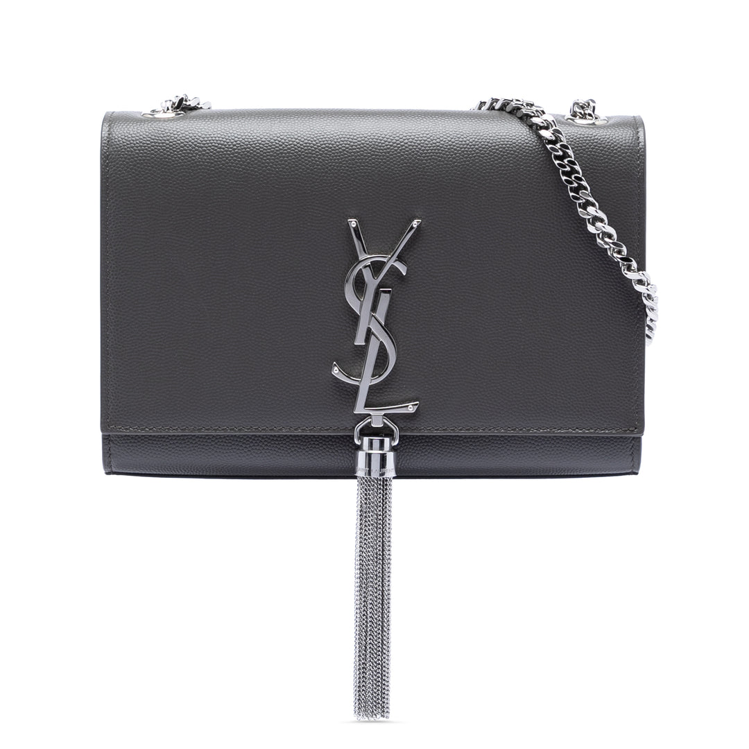 Saint Laurent Small Grain de Poudre Monogram Kate Pompon Sac porté croisé