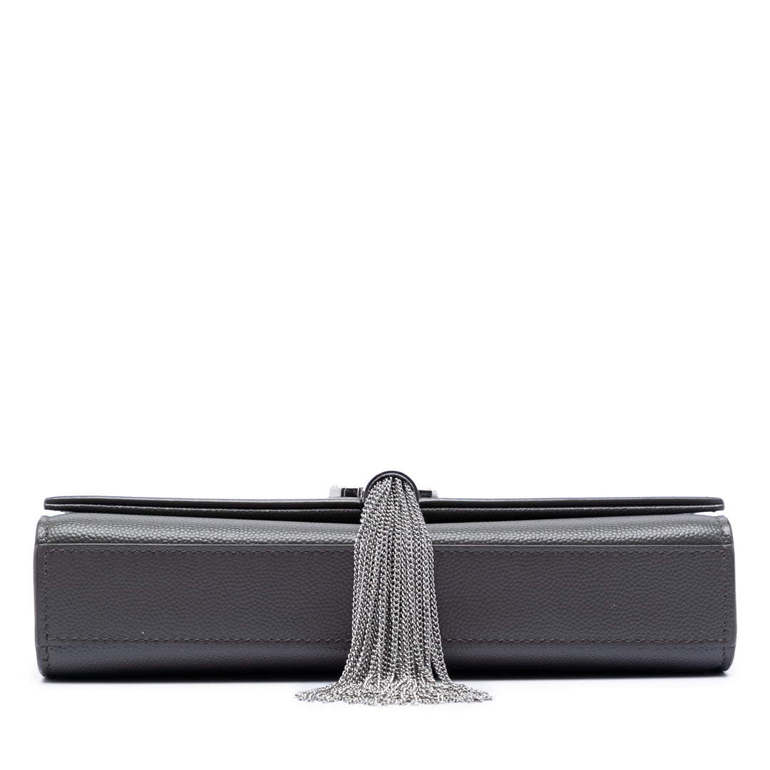 Saint Laurent Small Grain de Poudre Monogram Kate Pompon Sac porté croisé