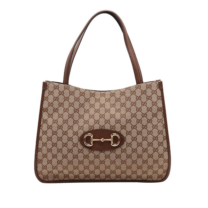 Gucci Medium GG Toile Horsebit 1955 Cabas