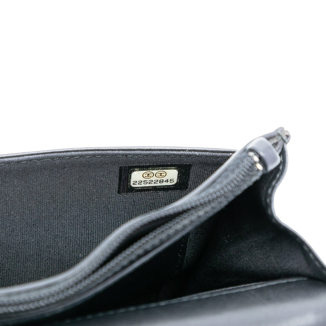 Chanel Chevron Mixed Cuirs Boy Wallet on Chain