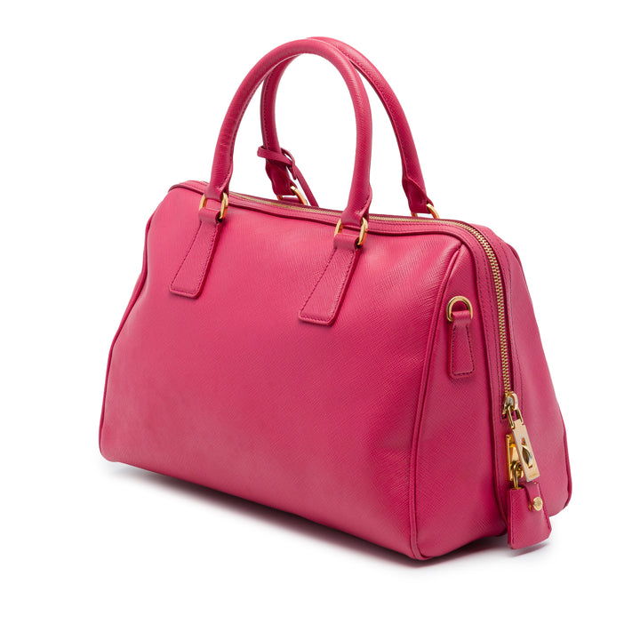 Prada Sac à main Lux Bowler Saffiano Rose – vue 2 – GABY PARIS