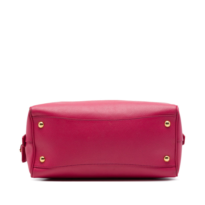 Prada Sac à main Lux Bowler Saffiano Rose – vue 3 – GABY PARIS