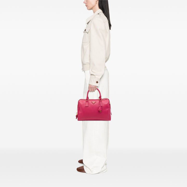 Prada Sac à main Lux Bowler Saffiano Rose – vue 6 – GABY PARIS