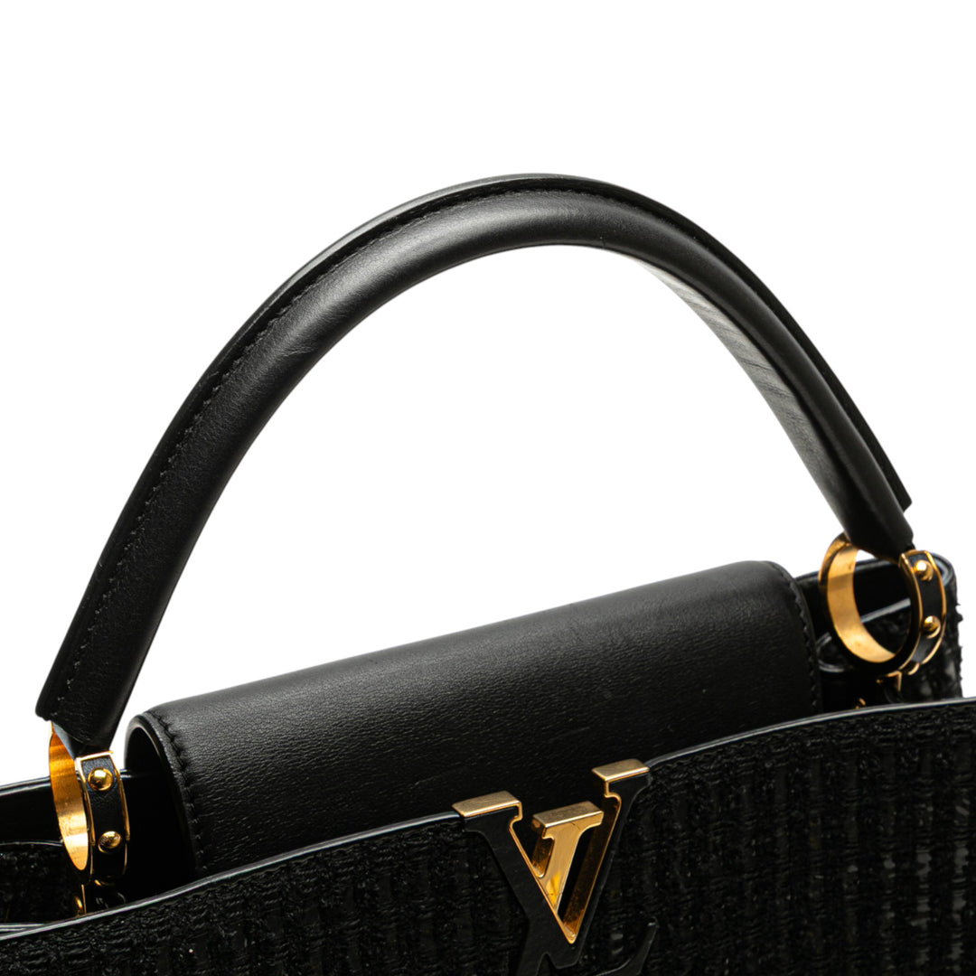 Louis Vuitton Tweed Capucines MM Noir