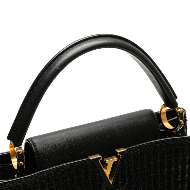 Louis Vuitton Tweed Capucines MM Noir