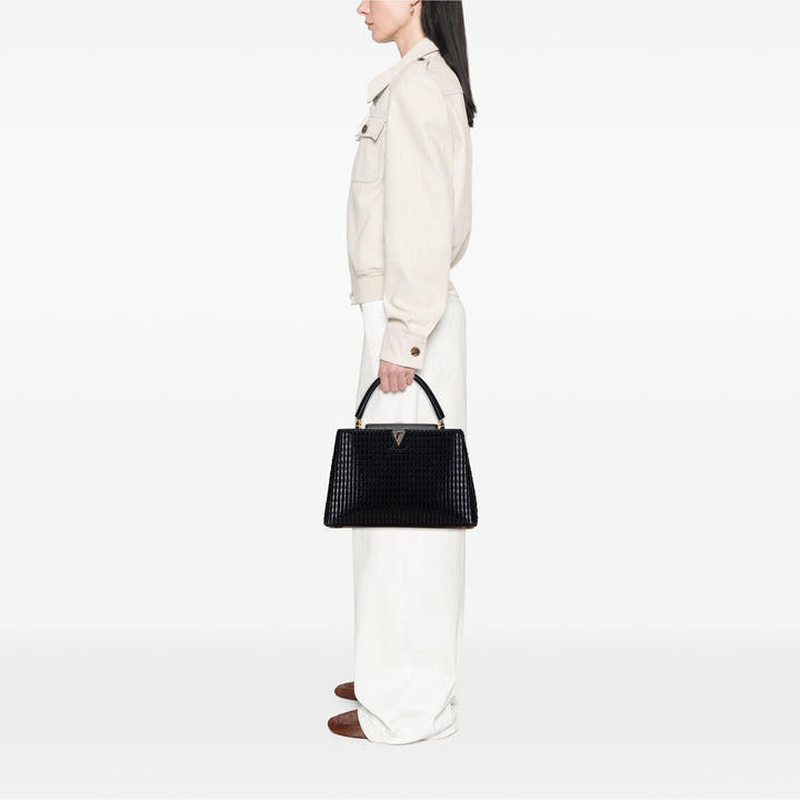 Louis Vuitton Tweed Capucines MM Noir