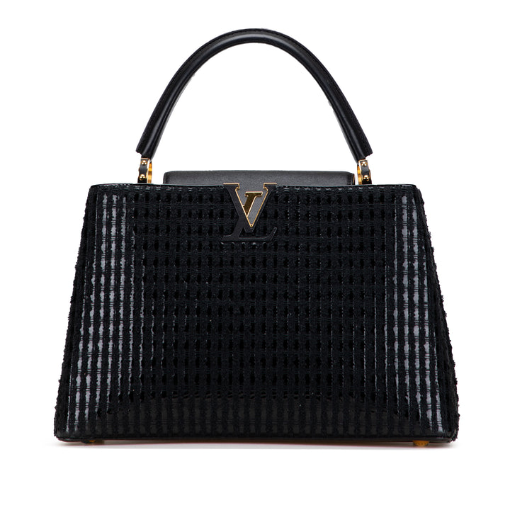 Louis Vuitton Tweed Capucines MM Noir