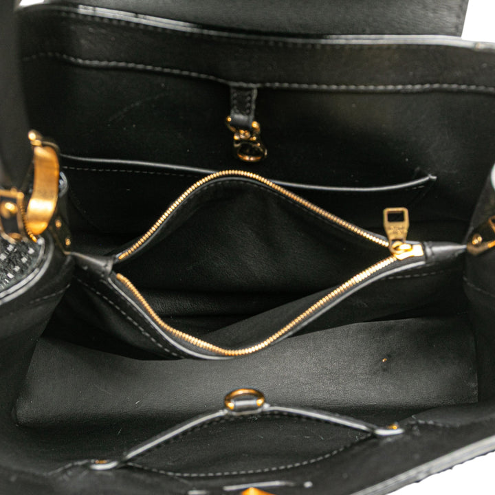 Louis Vuitton Tweed Capucines MM Noir