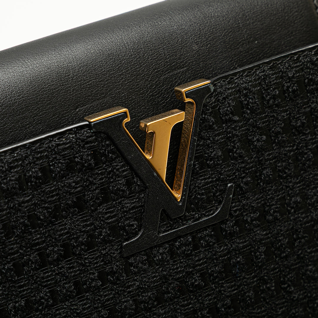 Louis Vuitton Tweed Capucines MM Noir