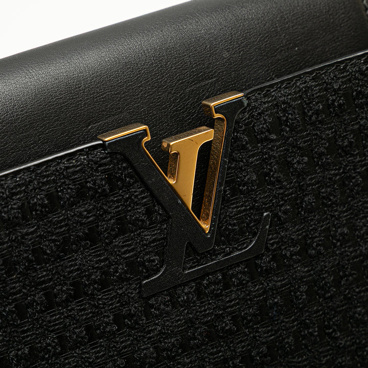 Louis Vuitton Tweed Capucines MM Noir