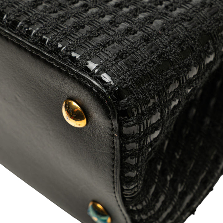 Louis Vuitton Tweed Capucines MM Noir