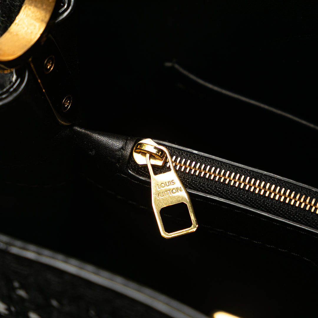 Louis Vuitton Tweed Capucines MM Noir