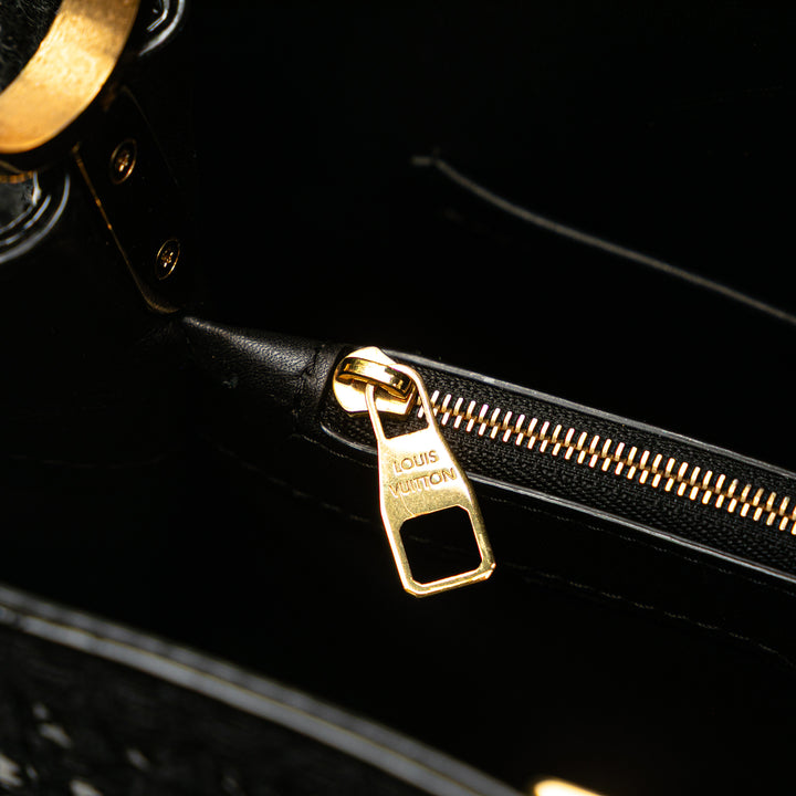 Louis Vuitton Tweed Capucines MM Noir