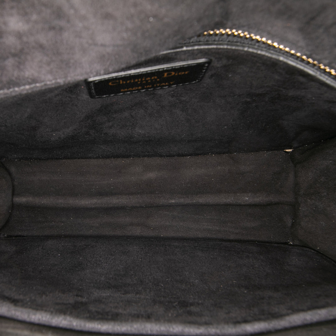 Medium Lambskin Cannage DiorAddict Flap Black - Gaby Paris