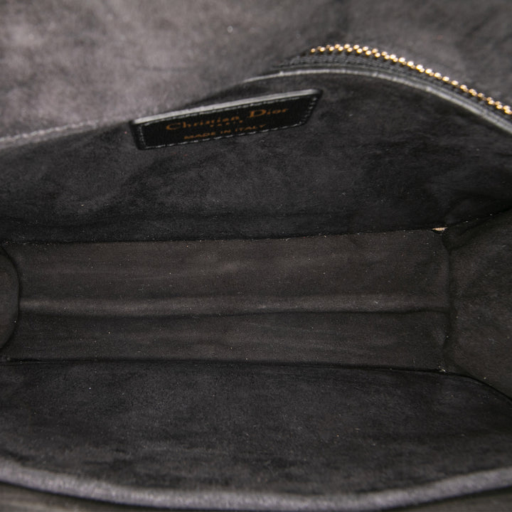 Medium Lambskin Cannage DiorAddict Flap Black - Gaby Paris