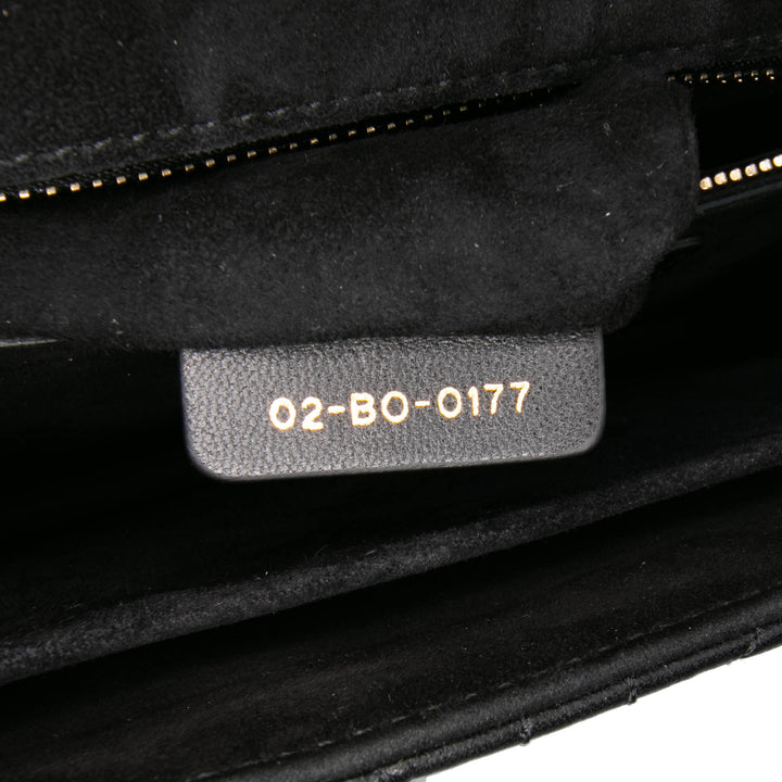 Medium Lambskin Cannage DiorAddict Flap Black - Gaby Paris