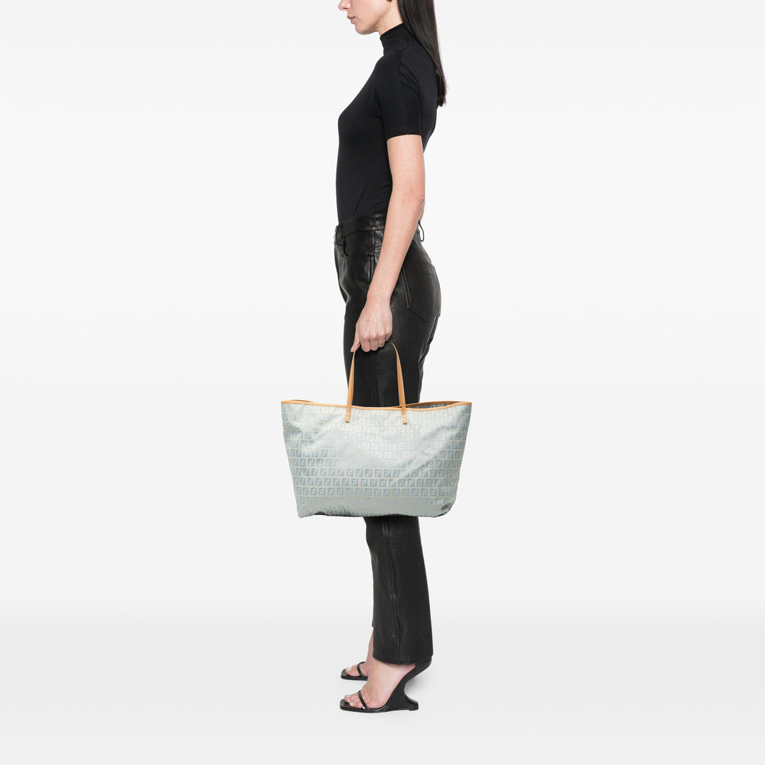 Fendi Large Zucchino Toile Roll Cabas