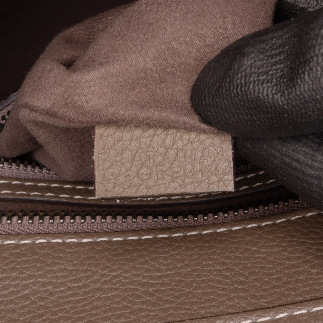 Celine Micro Cuir Luggage Cabas Marron