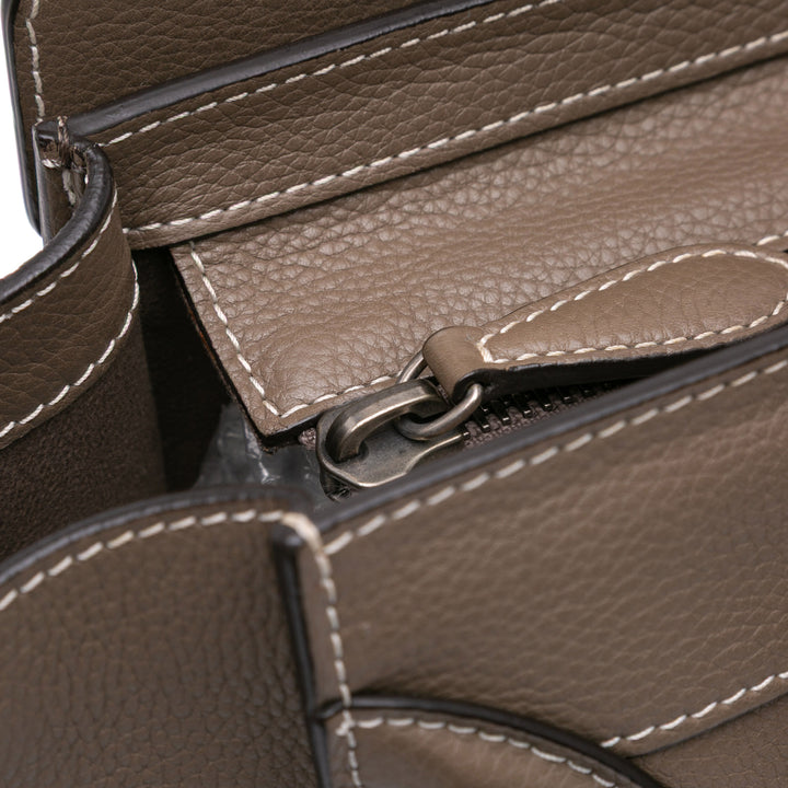 Celine Micro Cuir Luggage Cabas Marron