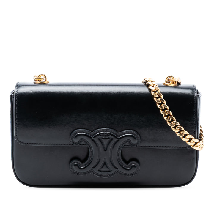 Celine Smooth Cuir de veau Cuir Triomphe Chain Sac bandoulière