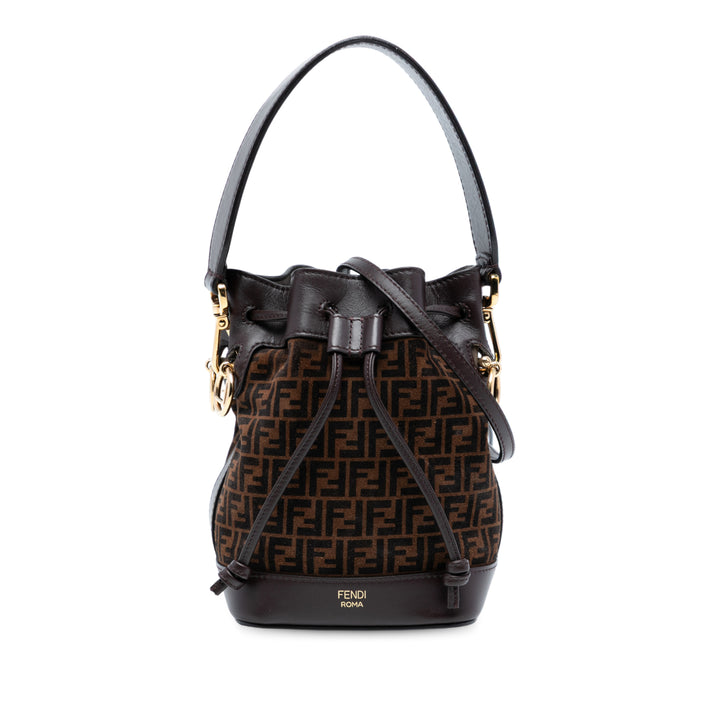 Fendi Mini Zucca Daim Mon Tresor Bucket Sac