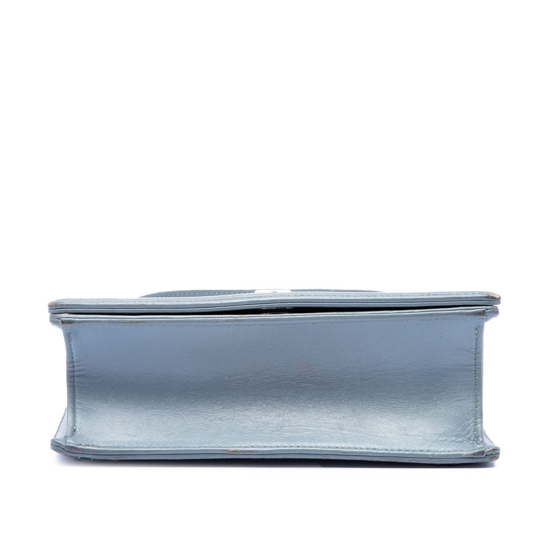 clouté Diorama Sac Petit Cuir de veau Bleu