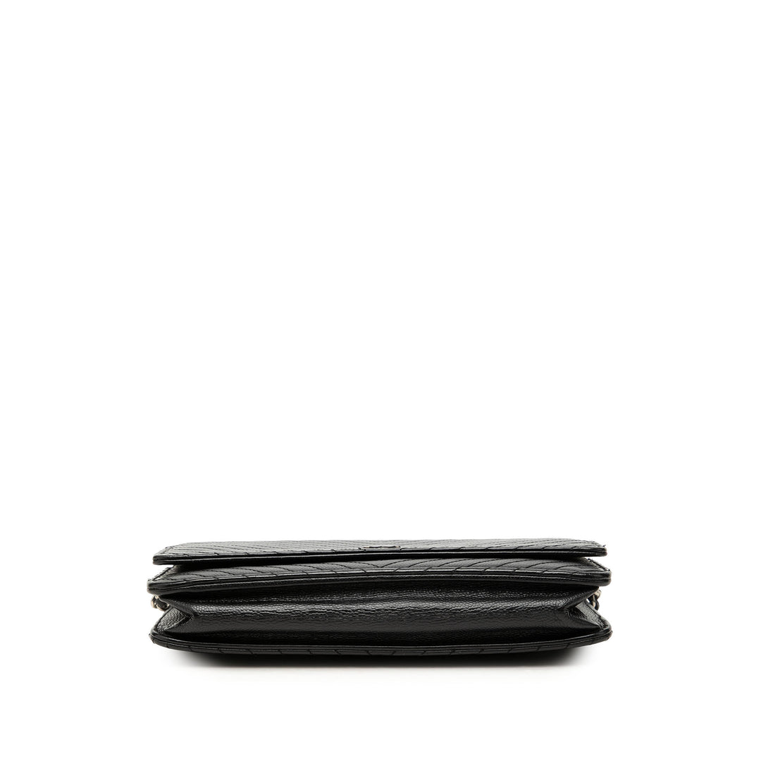Chanel Sac bandoulière CC Chevron Wallet on Chain Cuir caviar Noir – vue 3 – GABY PARIS